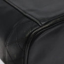 CHANEL Vanity Pouch Lamb Skin Black Gold CC Auth bs26985-16