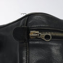 CHANEL Vanity Pouch Lamb Skin Black Gold CC Auth bs26985-14