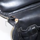 CHANEL Vanity Pouch Lamb Skin Black Gold CC Auth bs26985-10