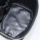 CHANEL Vanity Pouch Lamb Skin Black Gold CC Auth bs26985-18