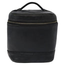 CHANEL Vanity Pouch Lamb Skin Black Gold CC Auth bs26985-13