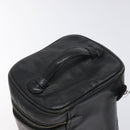 CHANEL Vanity Pouch Lamb Skin Black Gold CC Auth bs26985-6