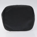 CHANEL Vanity Pouch Lamb Skin Black Gold CC Auth bs26985-5