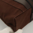 HERMES Trocha Horizontal Zonal MM Hand Bag Canvas Brown Black Auth bs26991-9