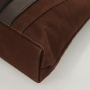 HERMES Trocha Horizontal Zonal MM Hand Bag Canvas Brown Black Auth bs26991-14