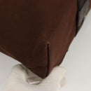 HERMES Trocha Horizontal Zonal MM Hand Bag Canvas Brown Black Auth bs26991-15