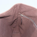 HERMES Trocha Horizontal Zonal MM Hand Bag Canvas Brown Black Auth bs26991-18