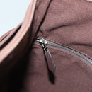 HERMES Trocha Horizontal Zonal MM Hand Bag Canvas Brown Black Auth bs26991-11