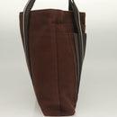 HERMES Trocha Horizontal Zonal MM Hand Bag Canvas Brown Black Auth bs26991-4