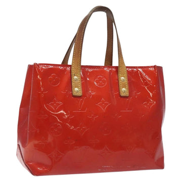 LOUIS VUITTON Monogram Vernis Reade PM Hand Bag Red Rouge M91088 LV Auth bs26993