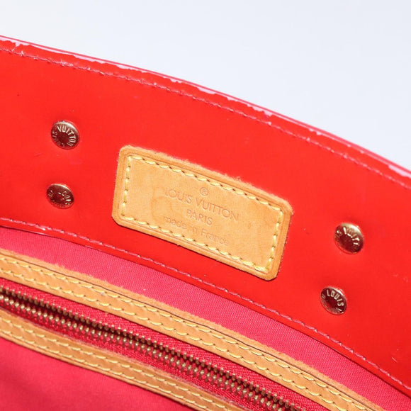 LOUIS VUITTON Monogram Vernis Reade PM Hand Bag Red Rouge M91088 LV Auth bs26993