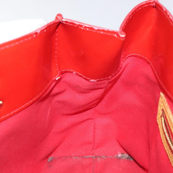 LOUIS VUITTON Monogram Vernis Reade PM Hand Bag Red Rouge M91088 LV Auth bs26993