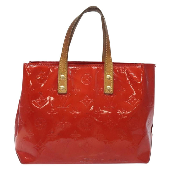 LOUIS VUITTON Monogram Vernis Reade PM Hand Bag Red Rouge M91088 LV Auth bs26993
