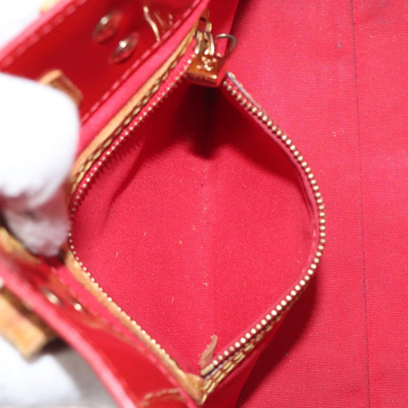 LOUIS VUITTON Monogram Vernis Reade PM Hand Bag Red Rouge M91088 LV Auth bs26993