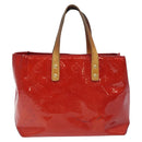 LOUIS VUITTON Monogram Vernis Reade PM Hand Bag Red Rouge M91088 LV Auth bs26993-2