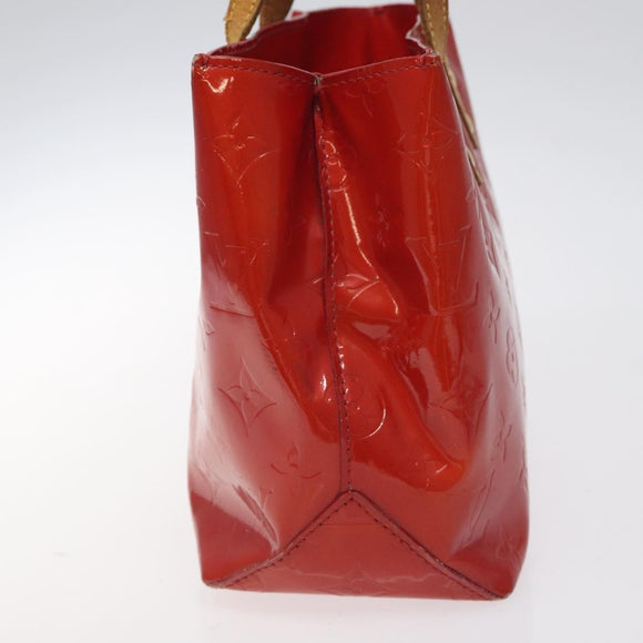 LOUIS VUITTON Monogram Vernis Reade PM Hand Bag Red Rouge M91088 LV Auth bs26993