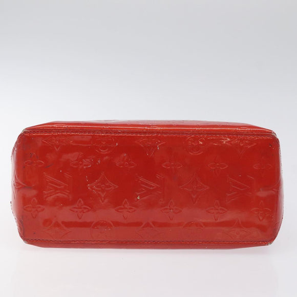 LOUIS VUITTON Monogram Vernis Reade PM Hand Bag Red Rouge M91088 LV Auth bs26993