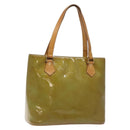 LOUIS VUITTON Monogram Vernis Houston Hand Bag Baby Blue M91005 LV Auth bs26994-1