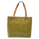 LOUIS VUITTON Monogram Vernis Houston Hand Bag Baby Blue M91005 LV Auth bs26994-2