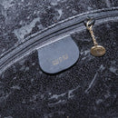 GUCCI Bamboo Hand Bag Suede Leather Black Gold 001 3444 1638 Auth bs27007-14