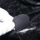 GUCCI Bamboo Hand Bag Suede Leather Black Gold 001 3444 1638 Auth bs27007-19