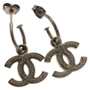 CHANEL Pierce Metal Silver CC Auth bs27017-1