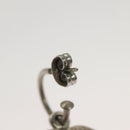 CHANEL Pierce Metal Silver CC Auth bs27017-8