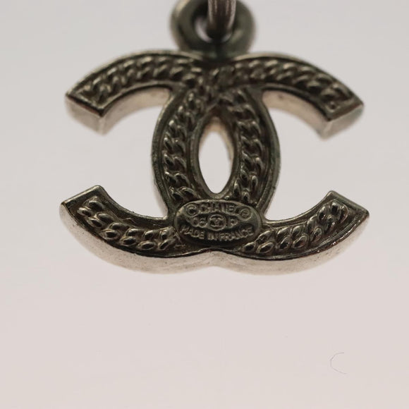CHANEL Pierce Metal Silver CC Auth bs27017