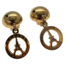 CELINE Earring Metal Gold Auth bs27019-1