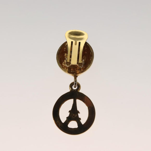 CELINE Earring Metal Gold Auth bs27019