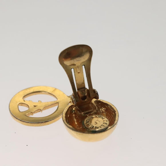 CELINE Earring Metal Gold Auth bs27019