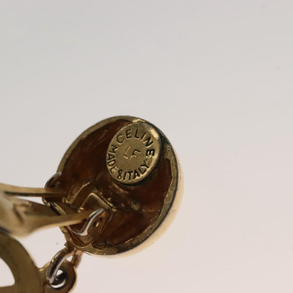 CELINE Earring Metal Gold Auth bs27019