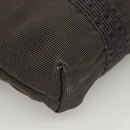 HERMES Her Line Kabas Tote Bag Canvas Gray Silver Auth bs27028-9