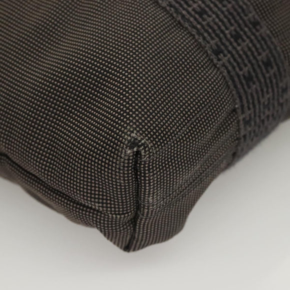 HERMES Her Line Kabas Tote Bag Canvas Gray Silver Auth bs27028