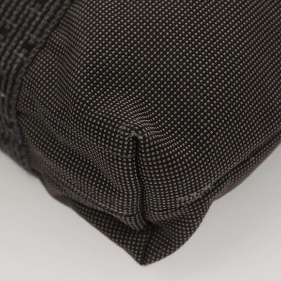 HERMES Her Line Kabas Tote Bag Canvas Gray Silver Auth bs27028