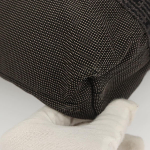 HERMES Her Line Kabas Tote Bag Canvas Gray Silver Auth bs27028