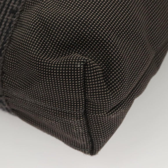 HERMES Her Line Kabas Tote Bag Canvas Gray Silver Auth bs27028