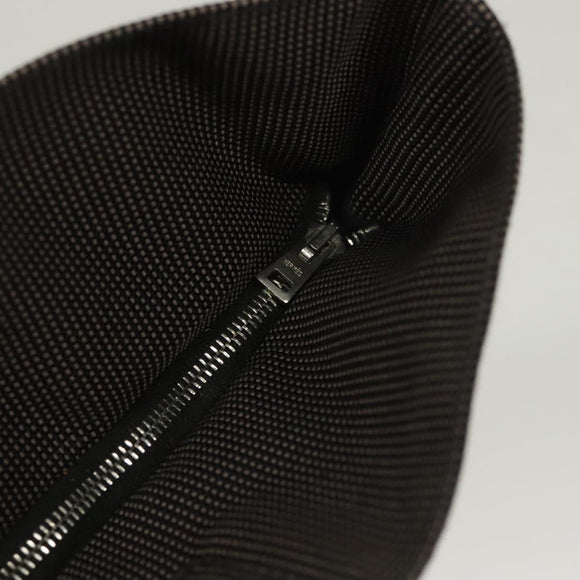 HERMES Her Line Kabas Tote Bag Canvas Gray Silver Auth bs27028