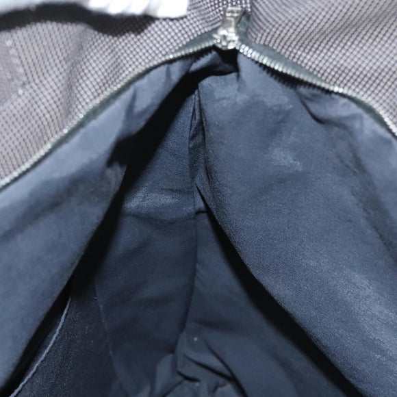 HERMES Her Line Kabas Tote Bag Canvas Gray Silver Auth bs27028