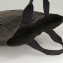 HERMES Her Line Kabas Tote Bag Canvas Gray Silver Auth bs27028-6