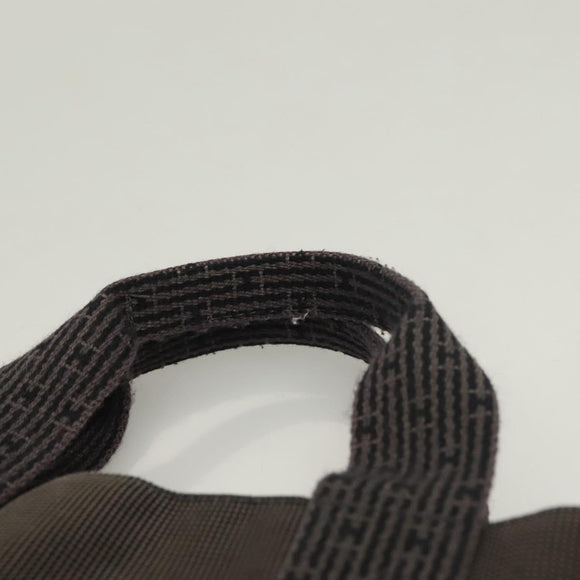 HERMES Her Line Kabas Tote Bag Canvas Gray Silver Auth bs27028