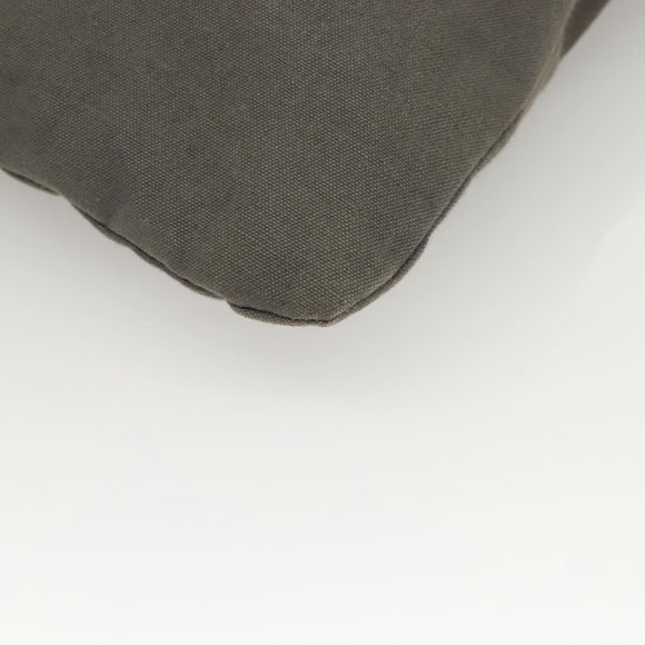 HERMES Fourre Tout Porte Documents Business Bag Canvas Gray Silver Auth bs27029