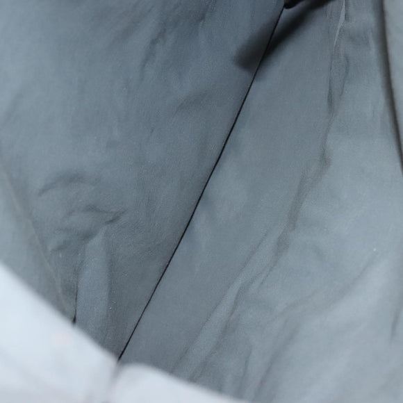 HERMES Fourre Tout Porte Documents Business Bag Canvas Gray Silver Auth bs27029