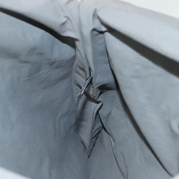 HERMES Fourre Tout Porte Documents Business Bag Canvas Gray Silver Auth bs27029