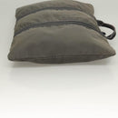 HERMES Fourre Tout Porte Documents Business Bag Canvas Gray Silver Auth bs27029-4