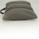 HERMES Fourre Tout Porte Documents Business Bag Canvas Gray Silver Auth bs27029-5