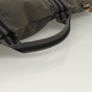 HERMES Fourre Tout Porte Documents Business Bag Canvas Gray Silver Auth bs27029-7