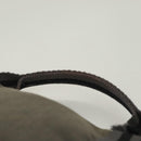 HERMES Fourre Tout Porte Documents Business Bag Canvas Gray Silver Auth bs27029-8