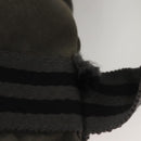 HERMES Fourre Tout Porte Documents Business Bag Canvas Gray Silver Auth bs27029-9