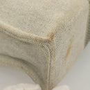 HERMES New Fourre Tout MM Hand Bag Canvas Gray Silver Auth bs27031-10